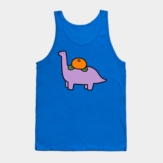 Orange Fruit Brontosaurus Tank Top by saradaboru